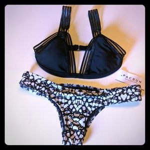 Black and White bikini sold at Pac Sun